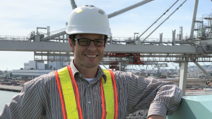 IT-Experte Hubertus am Hafen von Le Havre.