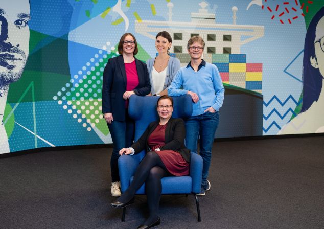 Das AKQUINET Inklusionsteam: v. l.: Sonja Kmietsch, Laura Preljevic, Irene Achmerow, Inga Krause