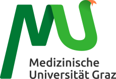 Logo grüne Schlange mit Schriftzug Medizinische Universität Graz